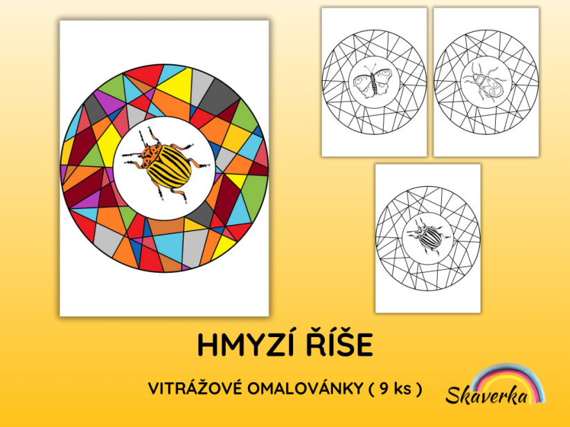 Vitrážové omalovánky – Hmyz - Varianta: PDF
