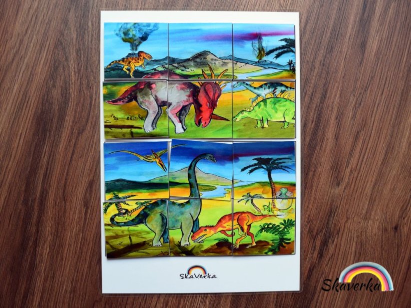 Sestav puzzle – Dinosauři - Varianta: Zhotovené
