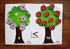 Porovnávání čísel do 10 - stromy (zhotovené)