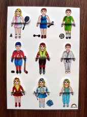 Spoj poloviny obrázků – Sportovci