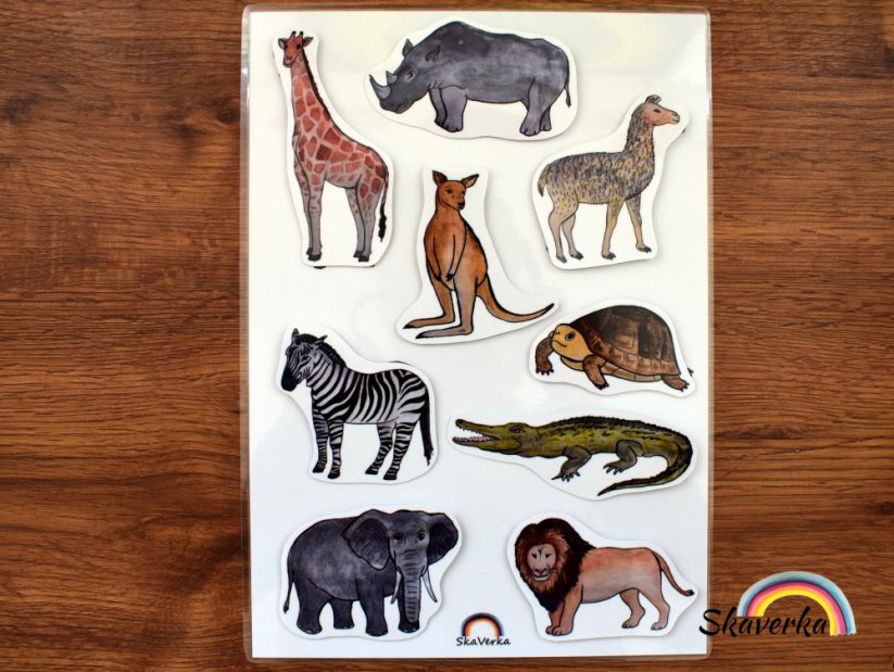 Hledej stíny – Zvířata ze zoo - Varianta: PDF