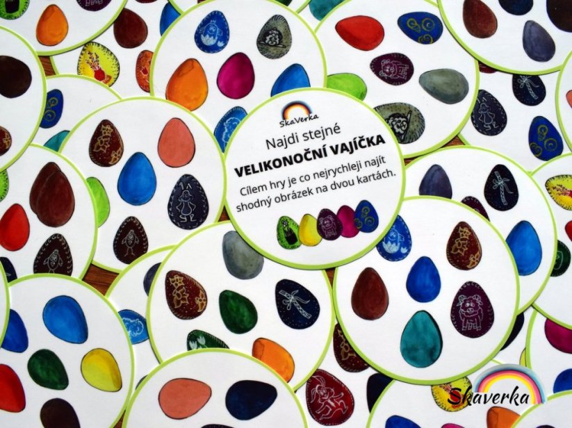Najdi stejné! - Velikonoční vajíčka - Varianta: Zhotovené
