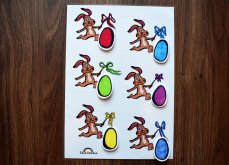 Zajíček a barevná vajíčka