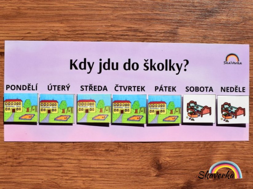 Kdy jdu do školky - růžová barva - Varianta: PDF
