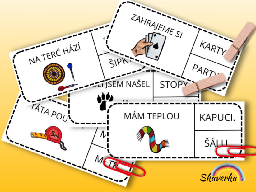 Čtení jednoduchých vět (označ správnou odpověď) - Varianta: PDF
