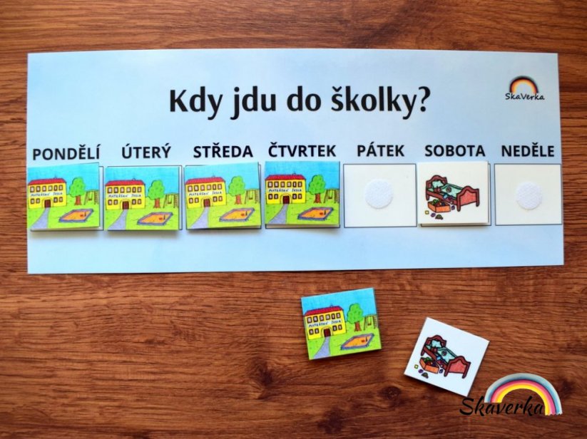 Kdy jdu do školky – modrá barva - Varianta: Zhotovené