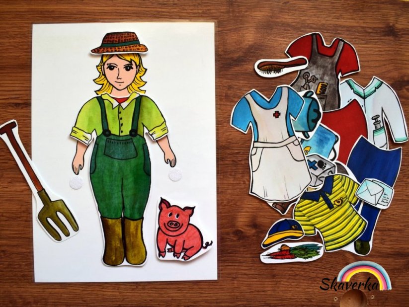 Sada oblečení na panenku - Povolání
