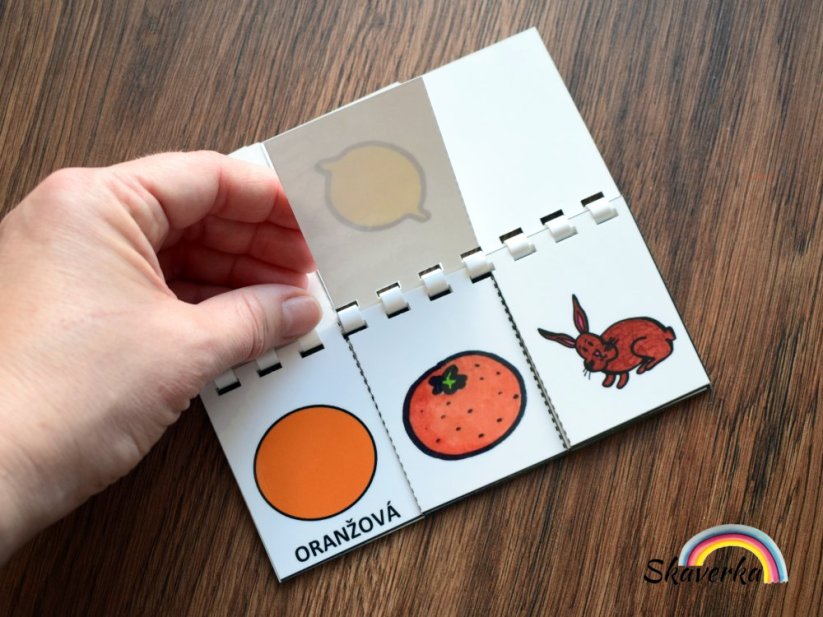 Přiřaď k barvě správný předmět - kniha - Varianta: PDF