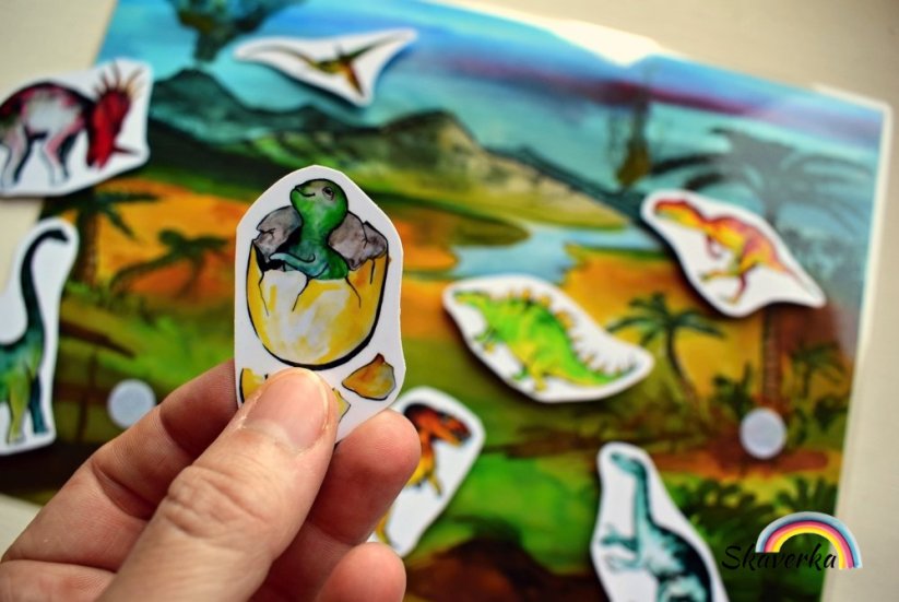 Interaktivní obrázek – Dinosauři v krajině - Varianta: PDF