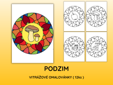 Vitrážové omalovánky – Podzim