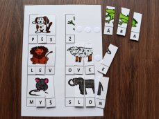 Skládání slov podle obrázků - Zvířata