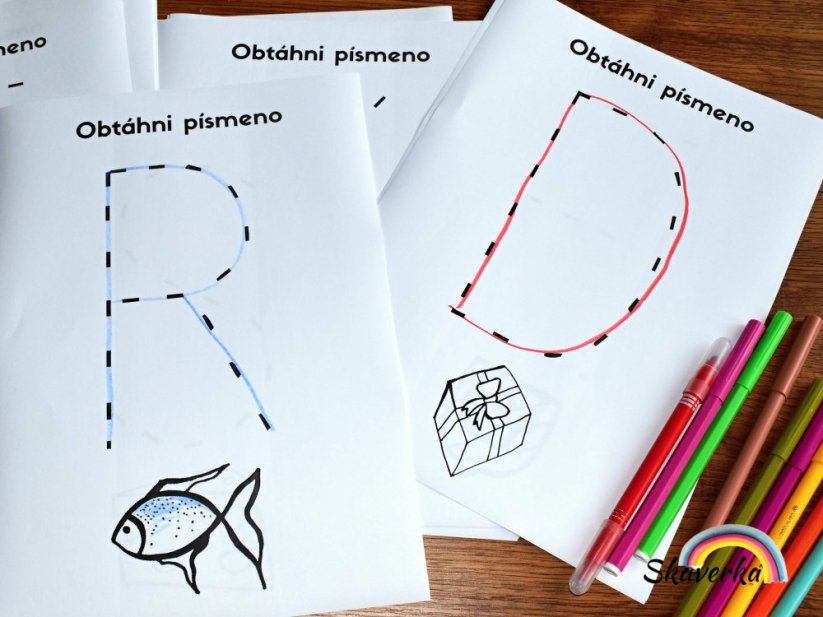 Pracovní listy – Obtáhni písmeno - Varianta: PDF