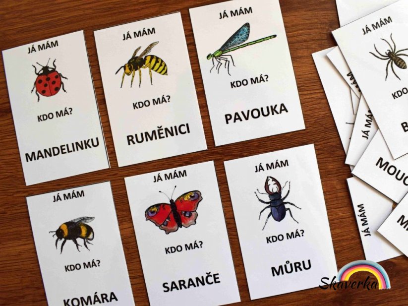 Hra Já mám, kdo má? – Hmyz - Varianta: PDF