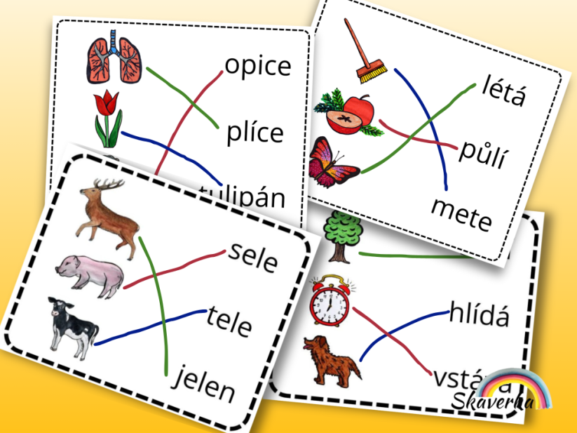 Spojovačky – spoj obrázek s textem - Varianta: PDF