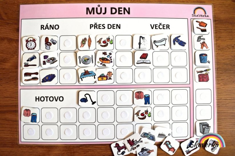 Plánovač – Můj den, růžová barva
