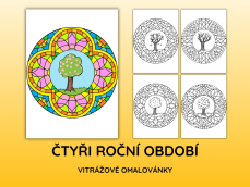 Vitrážové omalovánky – Čtyři roční období