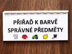 Přiřaď k barvě správný předmět - kniha