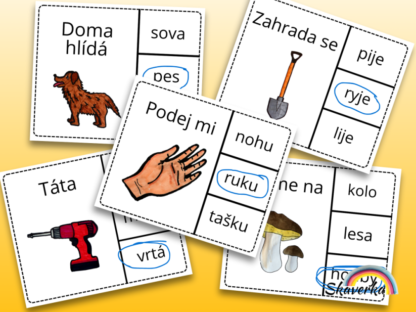 Kolíčkování – vyber správnou odpověď - Varianta: PDF