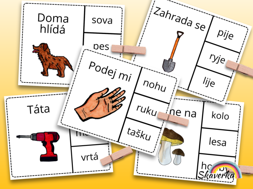 Kolíčkování – vyber správnou odpověď - Varianta: PDF