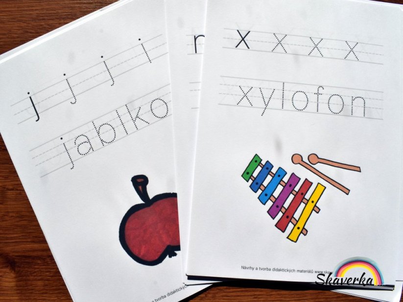 Obtáhni písmena - malá i velká abeceda - Varianta: PDF