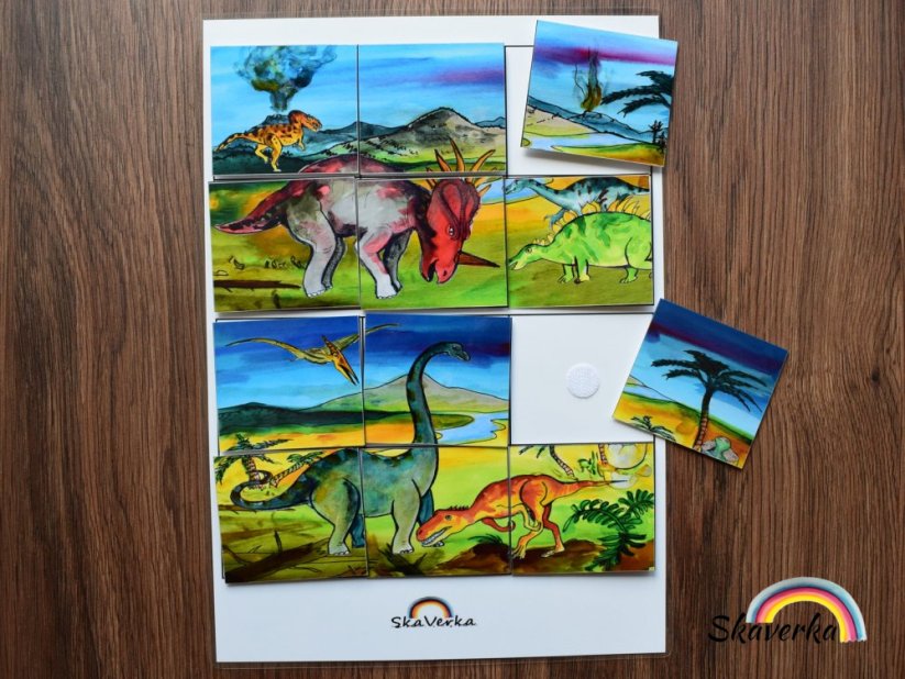 Sestav puzzle – Dinosauři - Varianta: Zhotovené