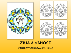 Vitrážové omalovánky – Zima a Vánoce