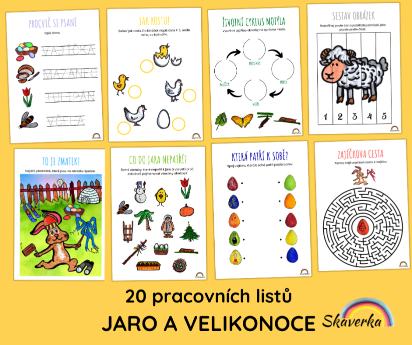 Pracovní listy – Jaro a Velikonoce - Varianta: PDF