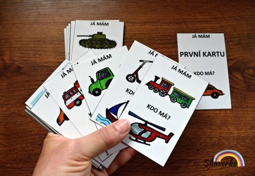 Hra Já mám, kdo má? – Dopravní prostředky - Varianta: PDF