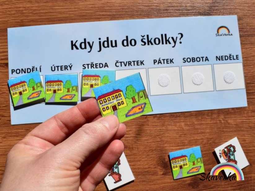 Kdy jdu do školky – modrá barva - Varianta: Zhotovené