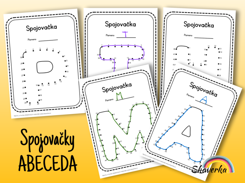 Spojování podle čísel – ABECEDA - Varianta: PDF