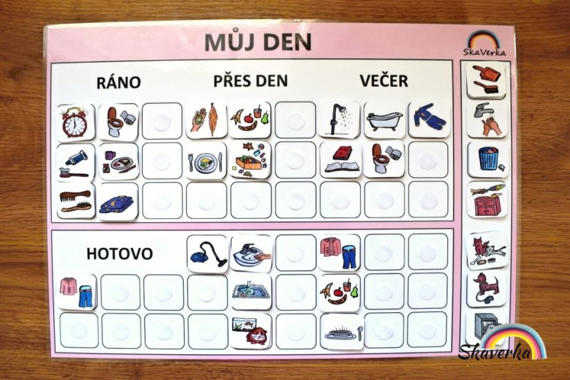 Plánovač – Můj den, růžová barva