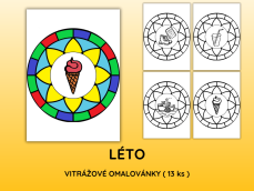 Vitrážové omalovánky – Léto