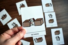 Výukové karty – Anglické předložky