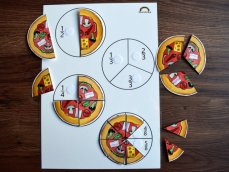 Pizza dílky – učíme se zlomky